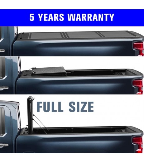 Flip Hard Folding Truck Bed Tonneau Cover Fits 2014+ ToyotaTundra 5'6" w/wo/Track