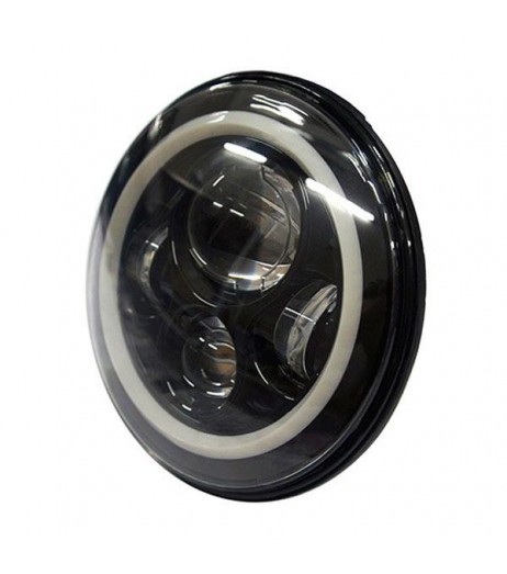 2pcs 7" 6500K White Light IP67 Waterproof LED Headlights for All Vehicles Black/Chrome